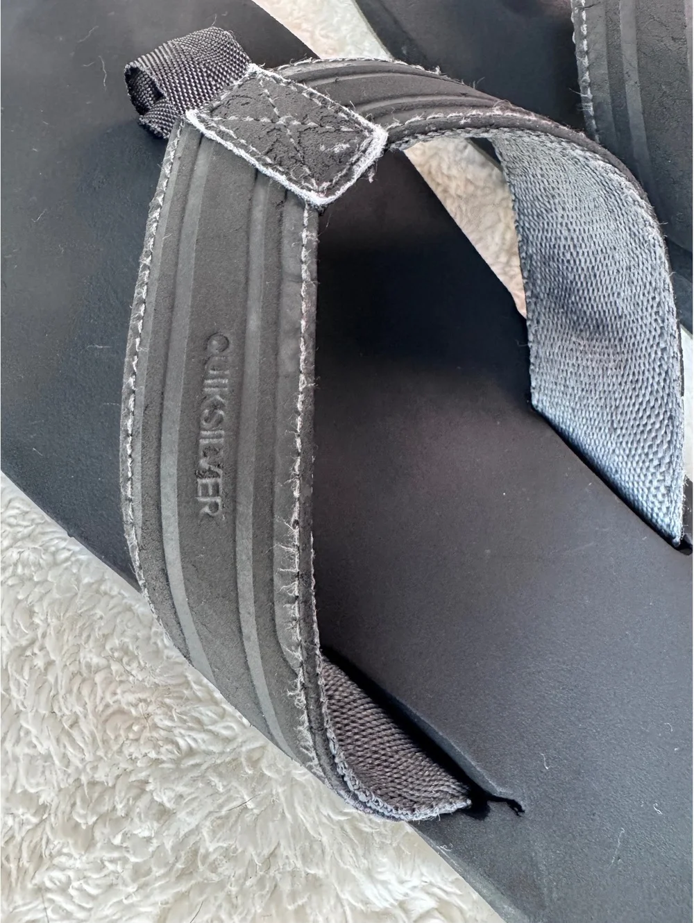Quiksilver Men’s Black Flip Flop Sandals Casual Beach Summer Shoes